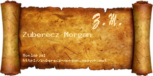 Zuberecz Morgan névjegykártya